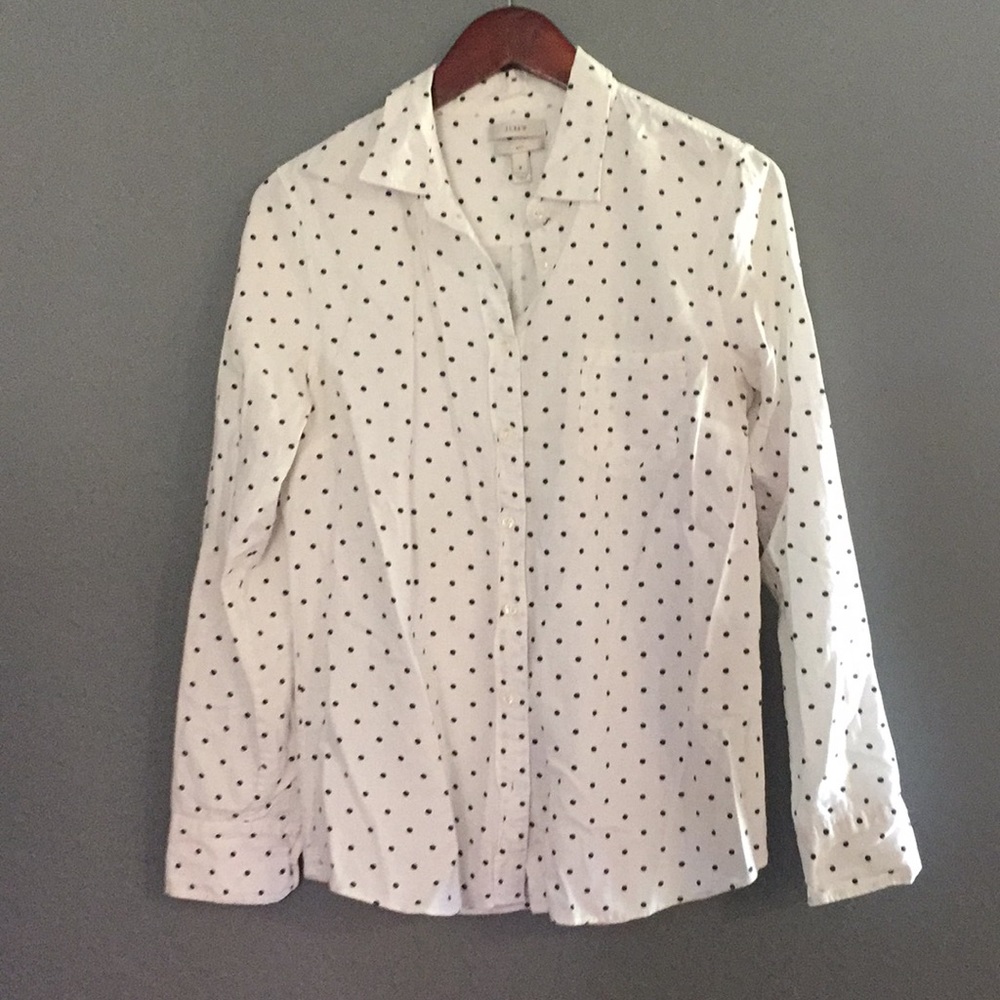 Polka dot button down